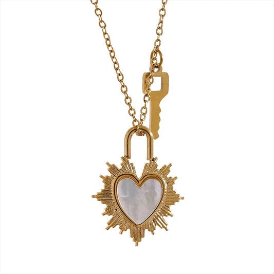 Key of Triyem Heart Necklace